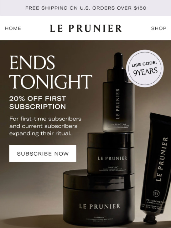 Subscription offer email design